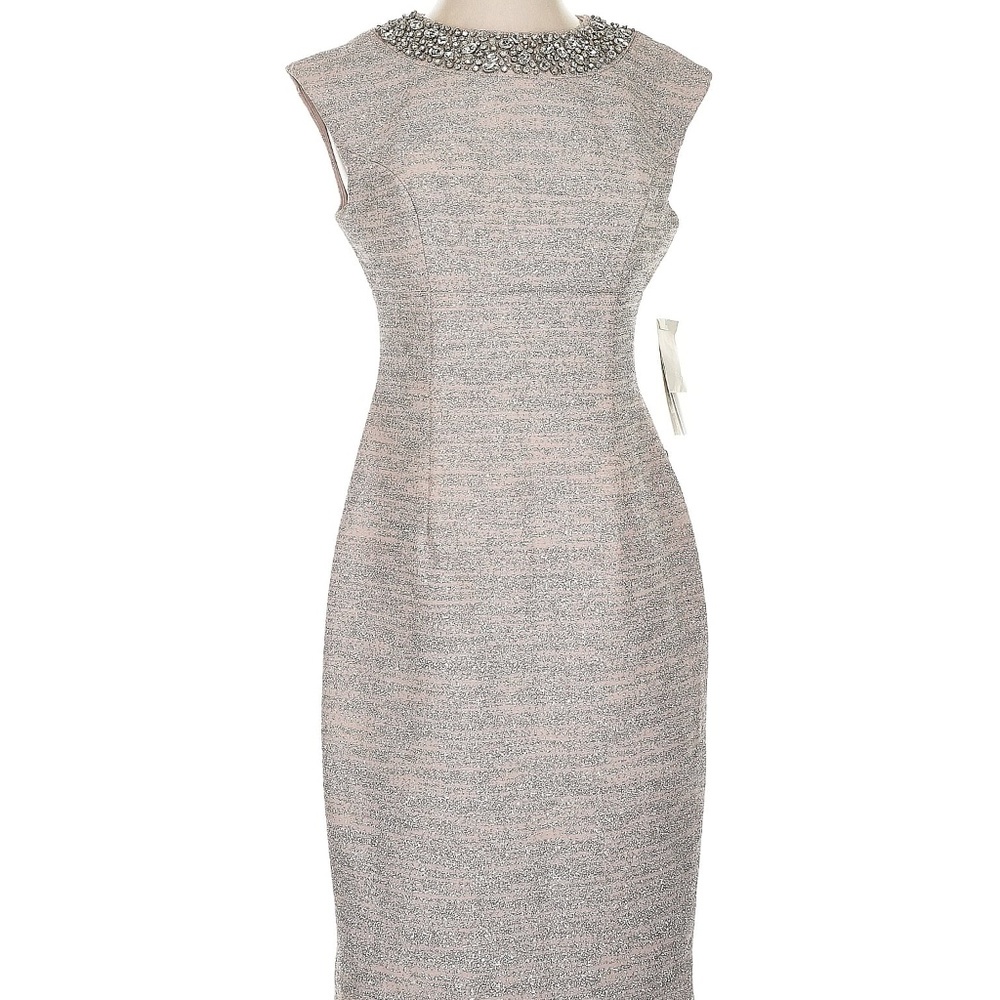 Eliza J. Elegant Rhinestone & Glitter Sheath Dress, Career Dress, Size 4, NWT